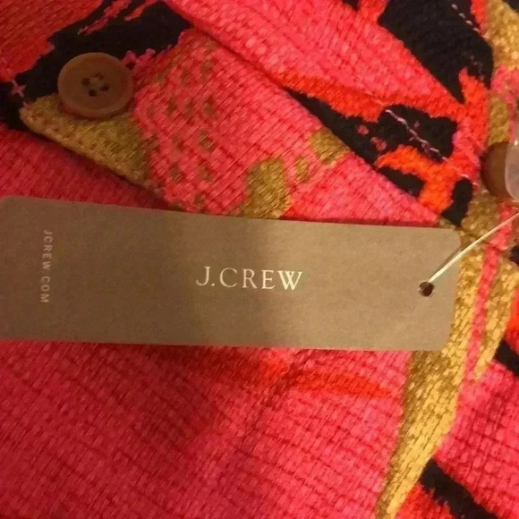 J Crew high waist palm print kick out crop pant.  Size 10. - Picture 9 of 11